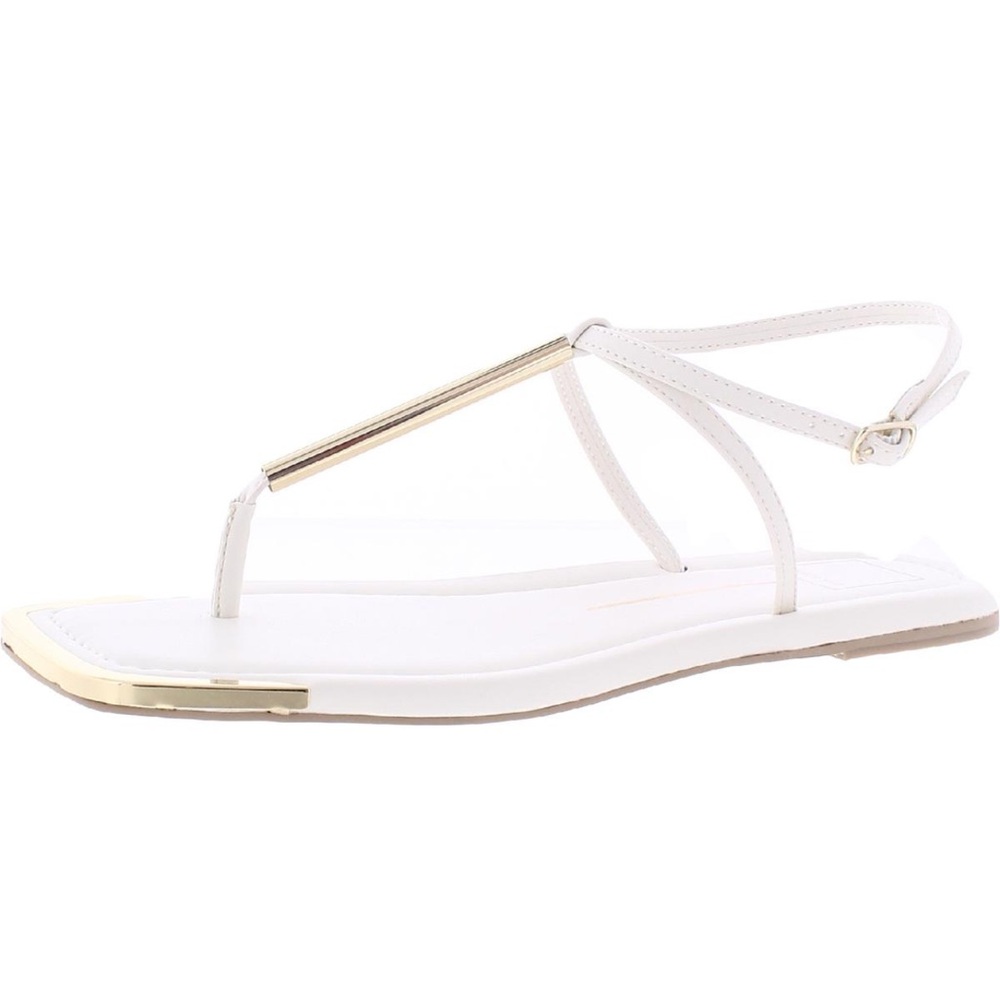 Dolce Vita White and Gold Archey Sandals